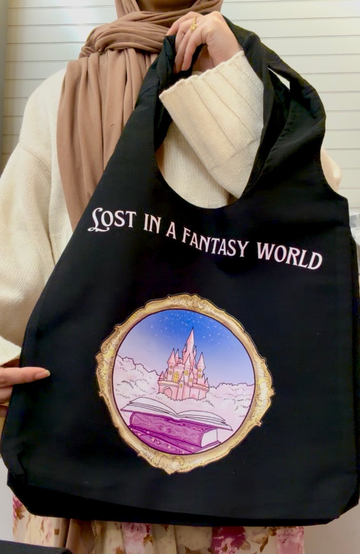 Lost In A Fantasy World Tote Bag - Bookish Gift For Fantasy Lovers
