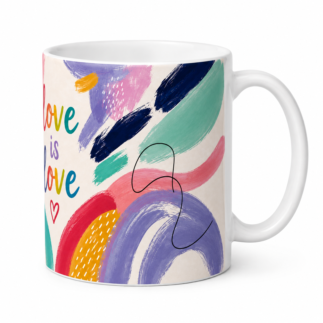 Love Is Love Colourful Abstract Mug