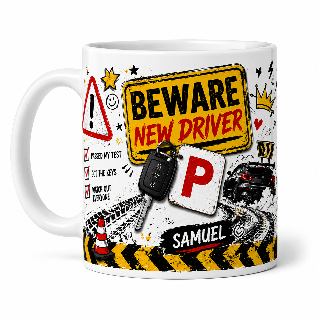 Beware new driver mug - personalised