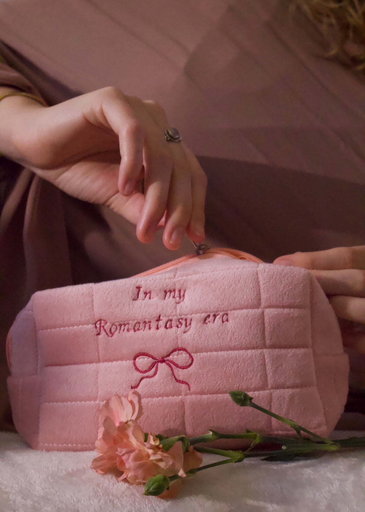 In My Romantasy Era Pouch - Pink Bookish Pencil Case & Makeup Bag - Aesthetic Pouch for Readers