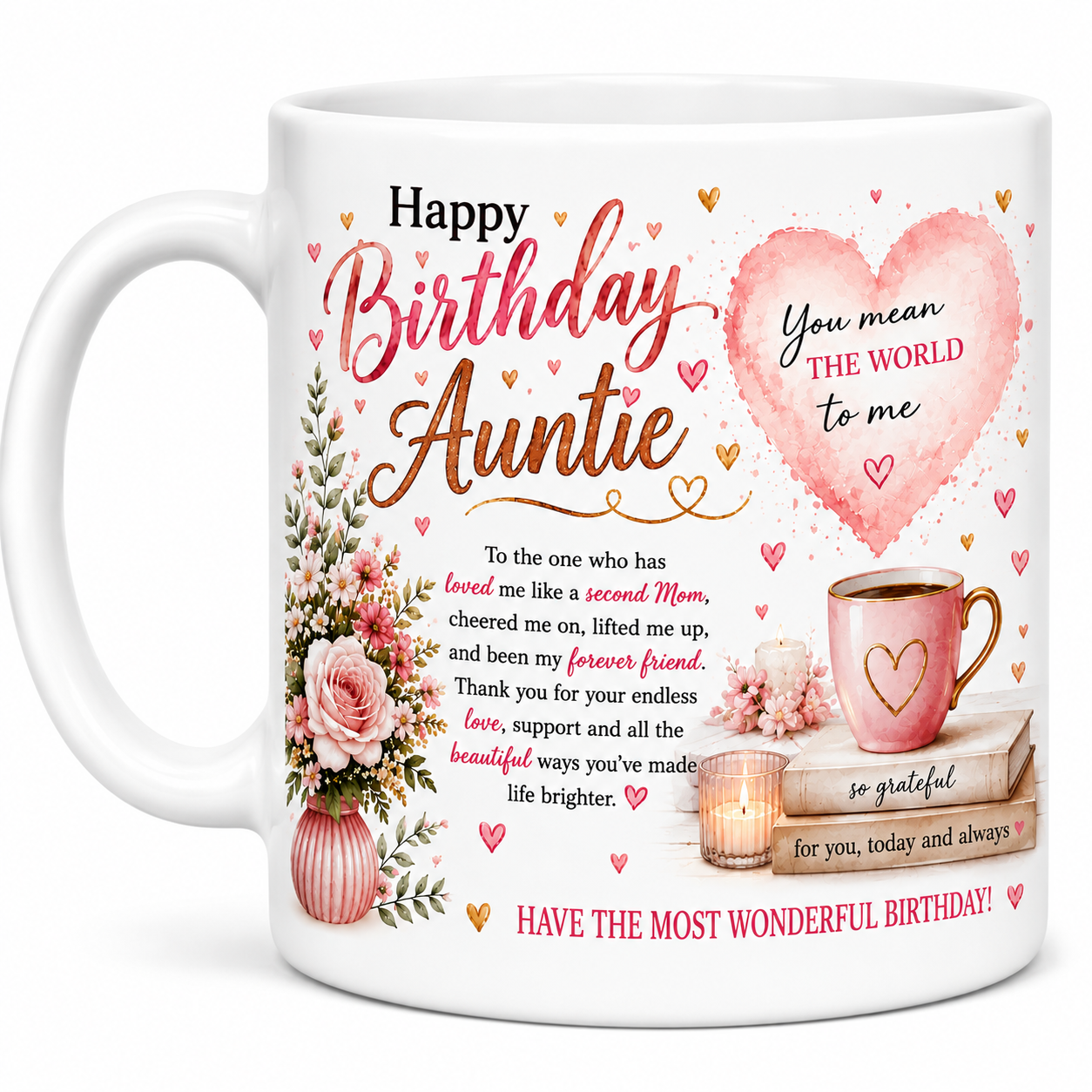 Sentimental Happy Birthday Auntie Mug
