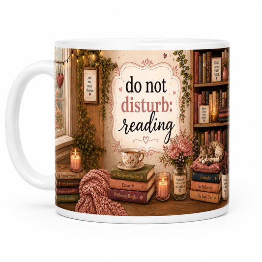 Do not disturb: reading mug