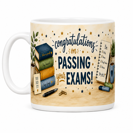 Congratulations on passing your exams mug