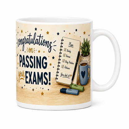 Congratulations on passing your exams mug