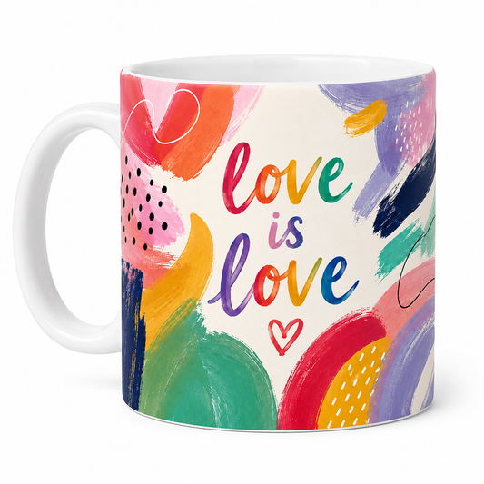 Love Is Love Colourful Abstract Mug